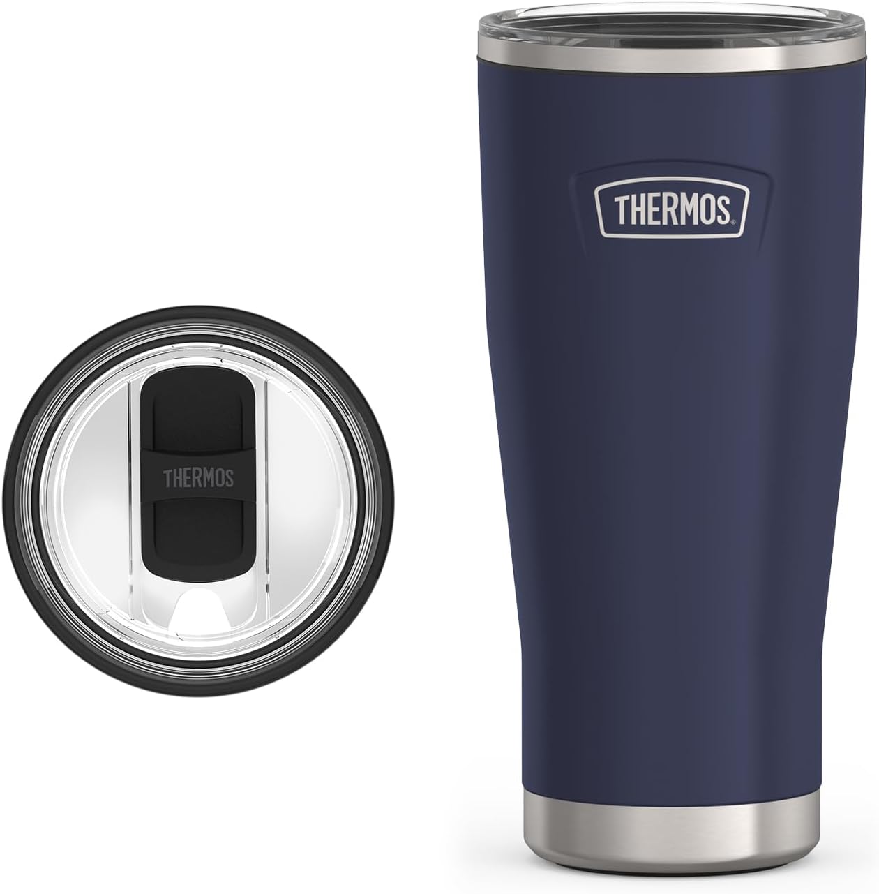 THERMOS ICON SERIES, Stainless Steel Tumbler with Slide Lock, 24 Ounce, Mystic Navy