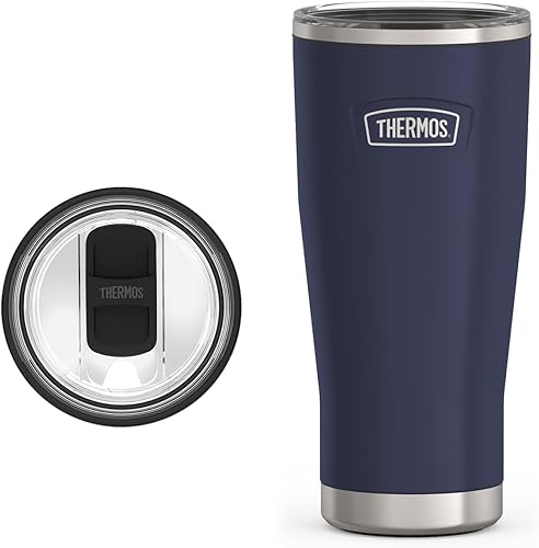 Miniatura 22 de THERMOS ICON SERIES Vaso térmico de acero inoxidable con cierre deslizante, 24 onzas, Granite Granite,Carmesí,Glacier,Mate acero inoxidable (Matte