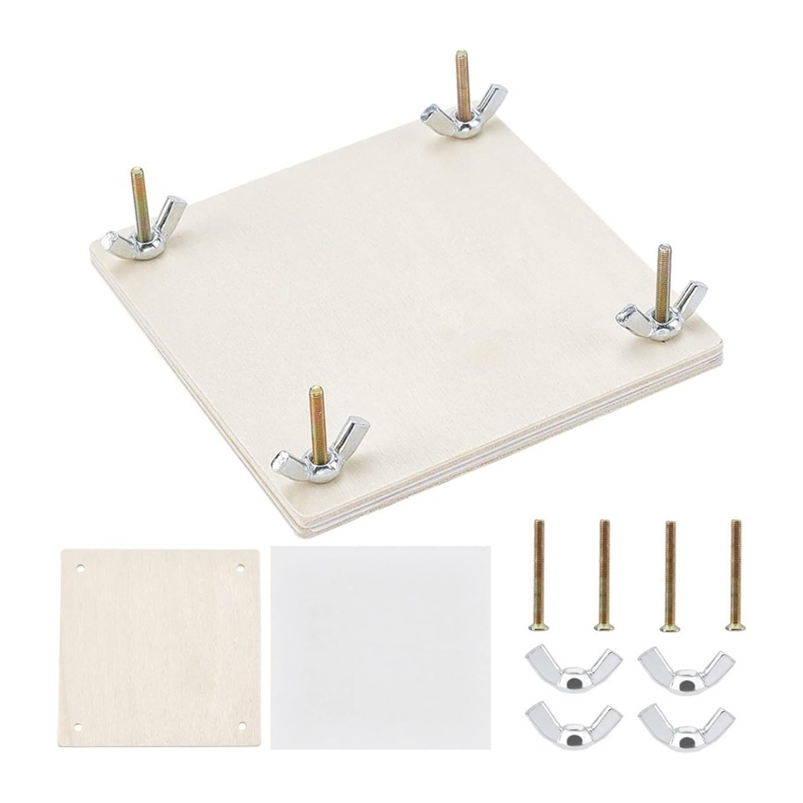 EKalgretrA Wooden Flower Press Kit Wood Flower Press Kit 4x4 inch Leaf Preservation Set for Making Specimen Dry Fower DIY Craft