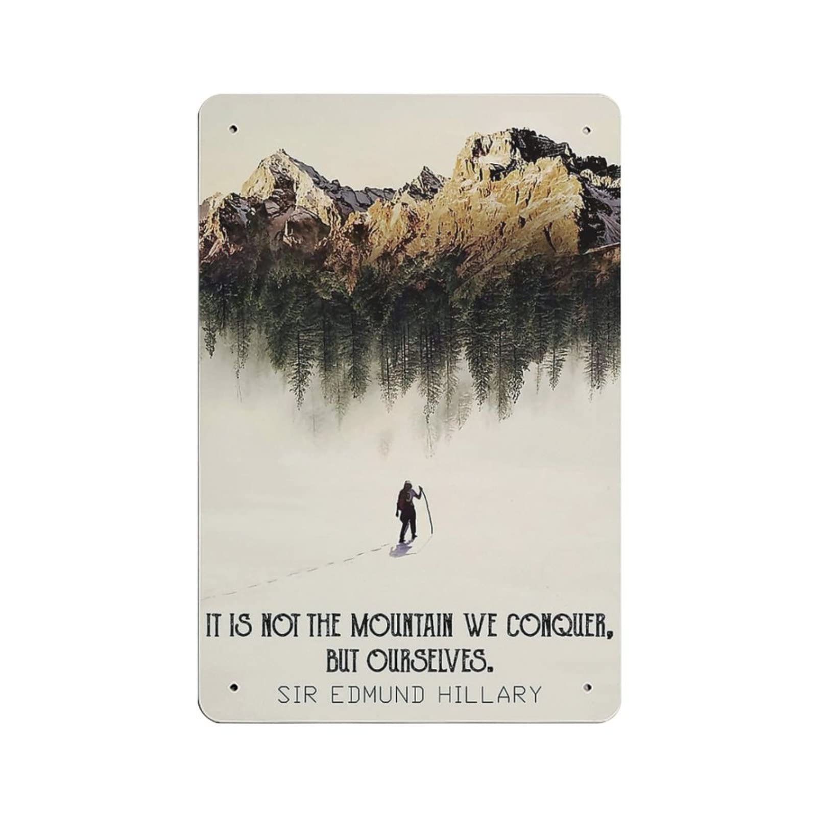 AOOEDM It IsThe Mountain We Conquer Metal Sign for Home Coffee Garage Wall Decor Vintage Poster Bar Signs for Home Bar Retro Metal Tin Sign