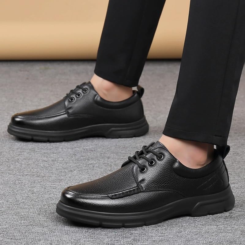 Breathable Leather Lace-Up Dress Shoes Men Business Formal Genuine Leather Casual Shoes3