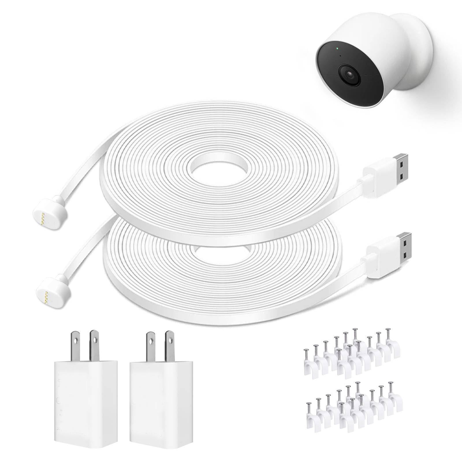 Amazon.com: DIANMU 20ft/6m Power Cord and Adapter for Google Nest