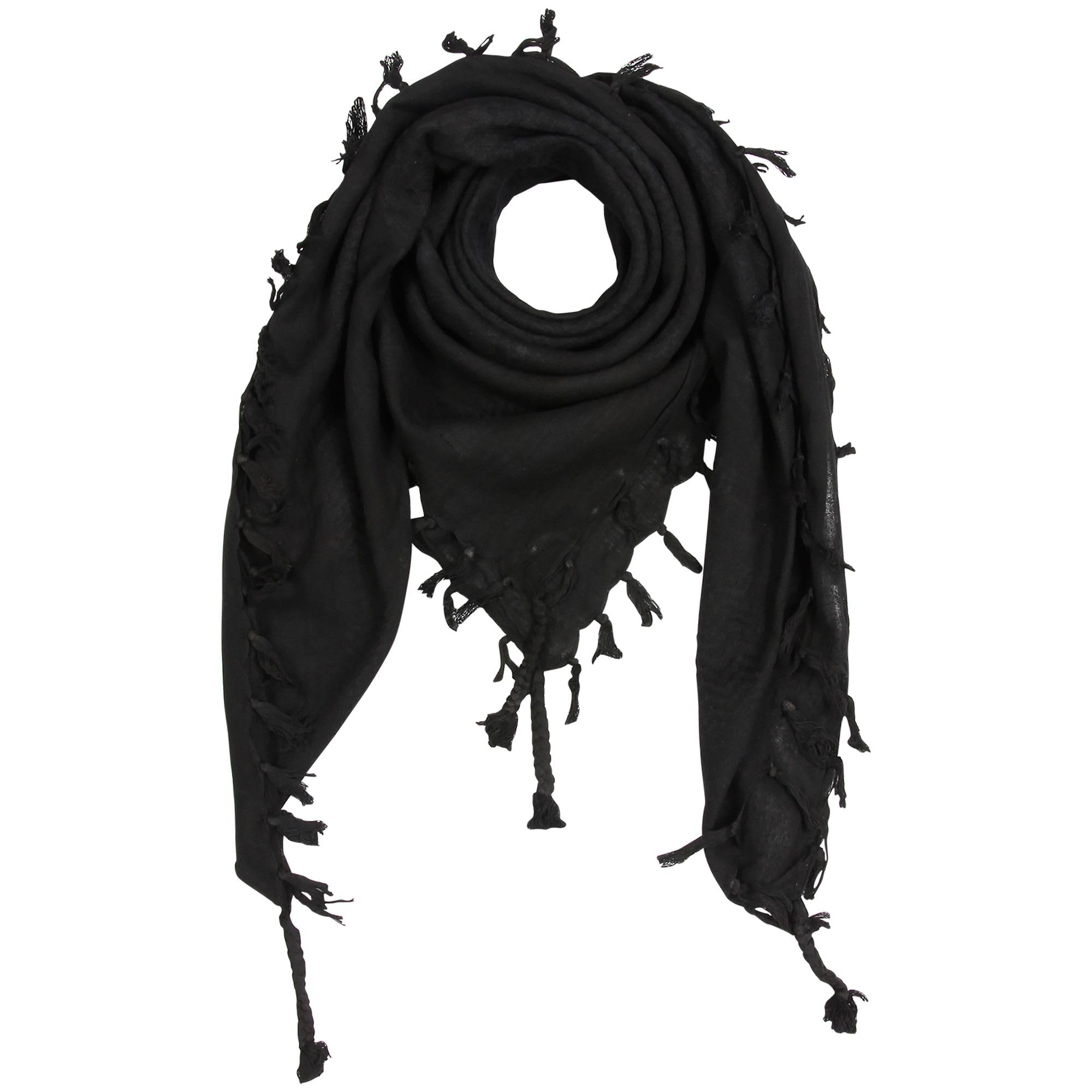 Freak Scene Kufiya Keffiyeh - czarny - 100x100 cm - chusteczka palestyńska Arafat - PLO Pali szal - 100% bawełna