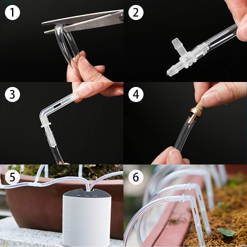 Automatic Watering System, New Upgraded Self Irrigation Kit with Electronic Water Timer, 33 FTs Tube, Automatic Drip Watering System for Gardens, Balconies, Hanging Baskets, Potted Plants (Triangle) : Patio, Lawn & Garden