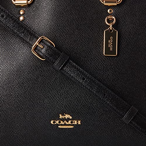 Coach Katy Satchel In Signature Canvas (Black) #TOP2