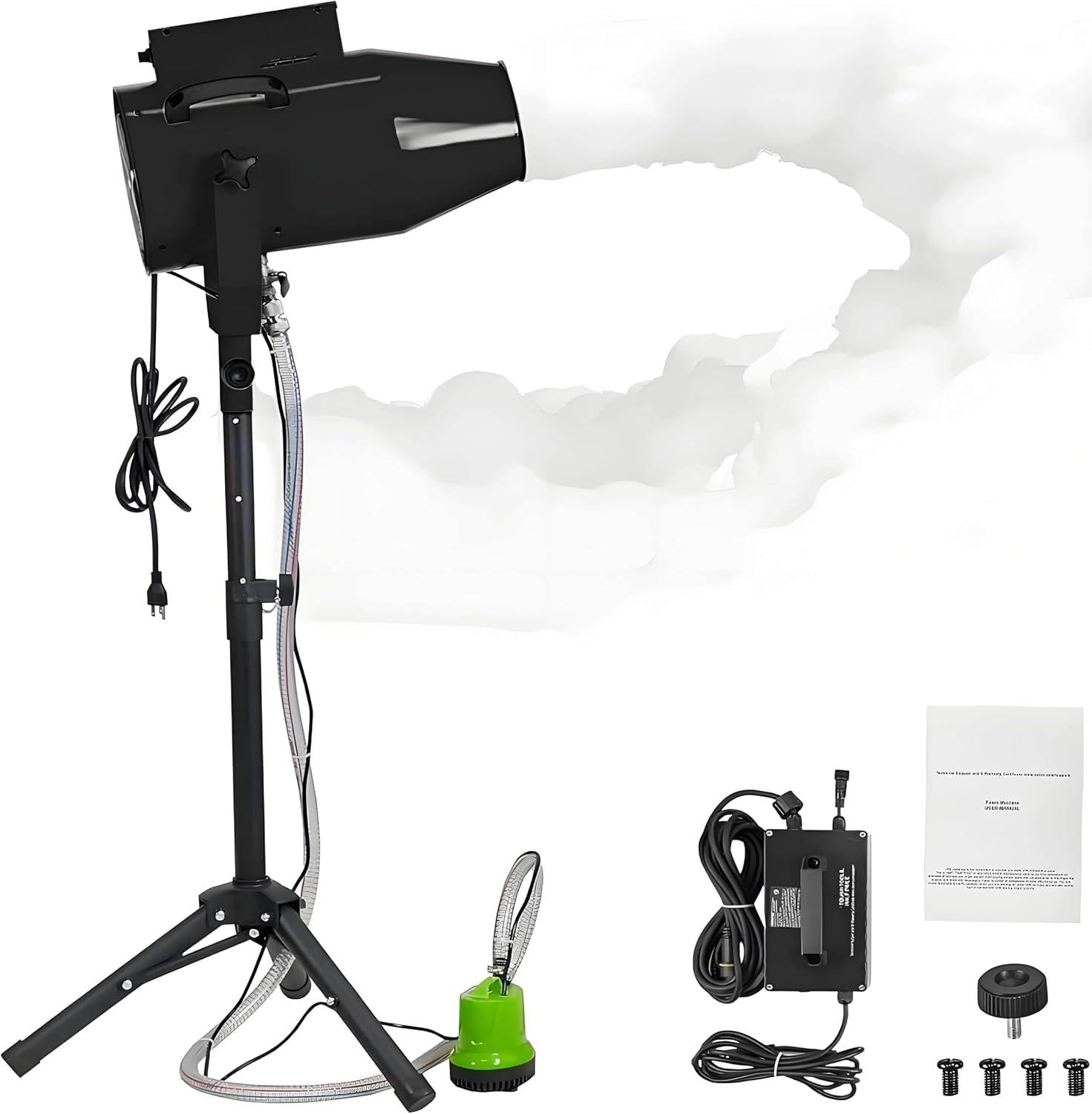GAYAYAS 1200W Stage Jet Foam Making Machine, Large Stage Foam Machine Black