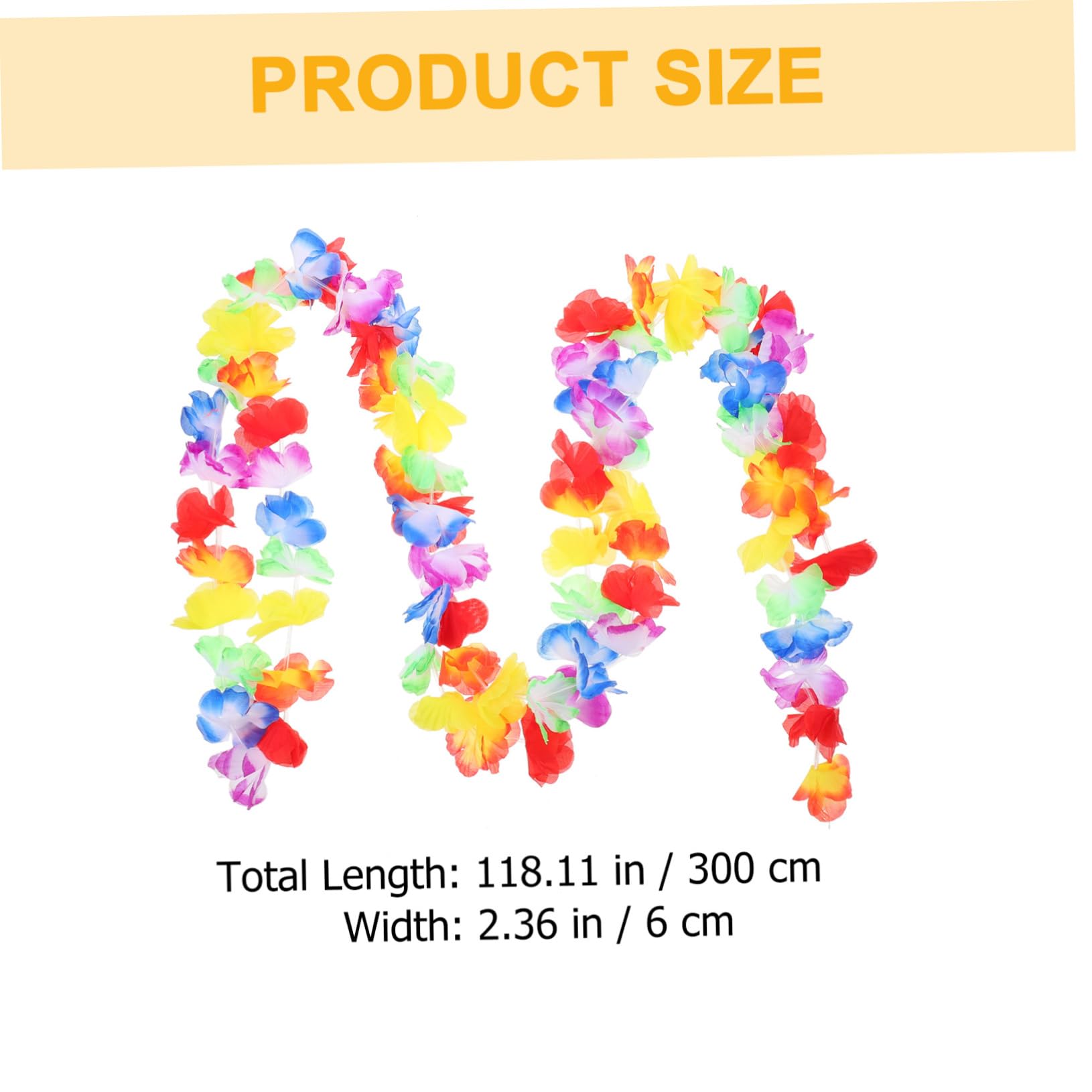 LABRIMP Hawaii Photo Props 2pcs Flower Strips Rings Hawaiian Party Decorations Cloth Banners Tropical Decorations