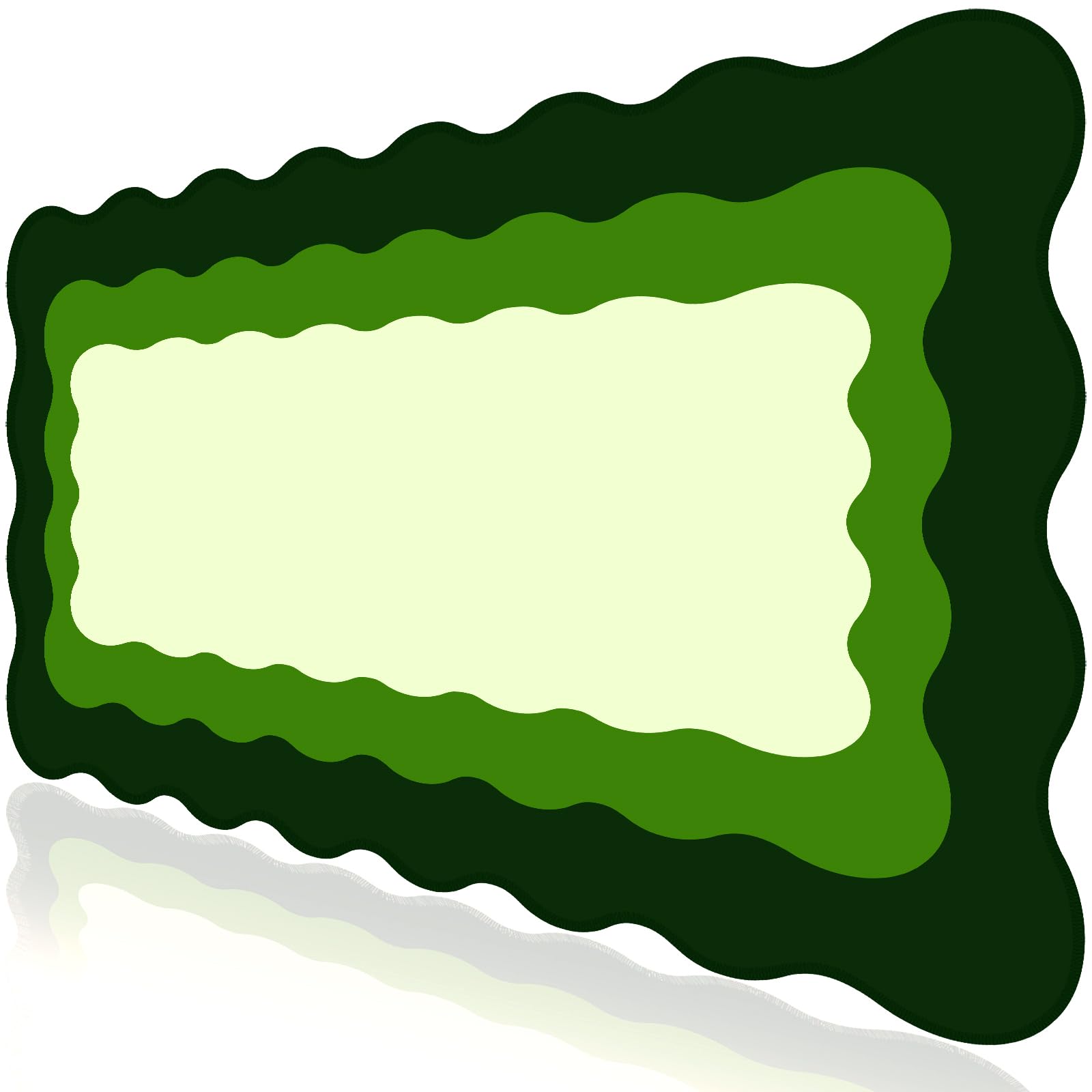 L-SPOUTTO Green Mouse Pad,Cute Desk Mat XXL Large Scalloped Gaming Mousepad,35.4x15.7in Non-Slip Rubber Base Keyboard Pad Waterproof Desktop Mat for