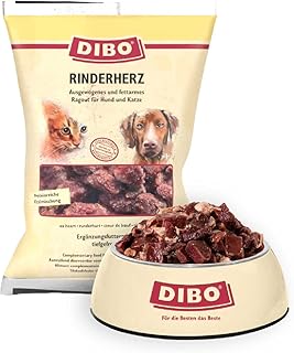 DIBO Beef Heart, 12 x 500g Bags, Frozen Food, Healthy, Natural Nutrition for Dogs and Cats, Barf Meat product image