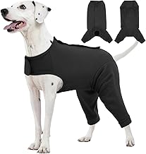 Kuoser Dog Surgery Suit for Back Legs, Dog Rear Leg Sleeve to Stop Licking, Female Spay Recovery Suit for Dogs After Surgery, Pet Puppy Surgical Onesie for Abdomen Wounds Skin Disease