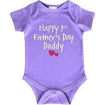 Comfiv first fathers day baby boy girl outfit happy 1st fathers day daddy bodysuit gifts