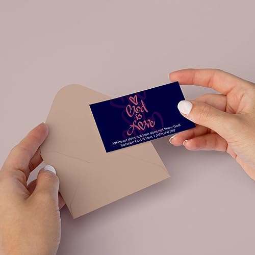 Miniatura 4 de God is Love, 1 Juan 48, paquete a granel de 25 tarjetas de afirmación cristiana de las Escrituras para niños, tarjetas de memoria bíblica para