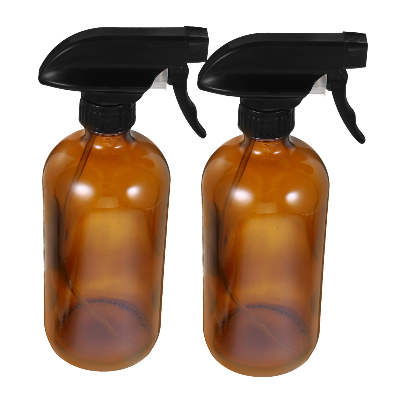 Ipetboom Wiederverwendbare Sprühflaschen Handlich und Einfach zu Bedienen 2 Stück 500ml aus Glas und Pp mit Braunem Sprühkopf für Gießen und Reinigen von Bonsai und Sukkulenten