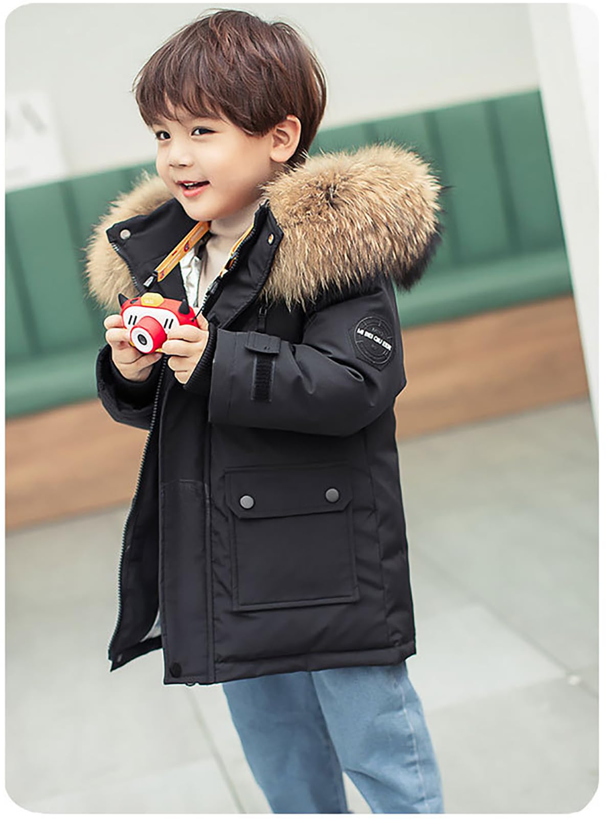 Chaquetas para Niño Chaqueta Niño Invierno Sudadera con Capucha Abrigo De Algodón Engrosamiento Chaqueta