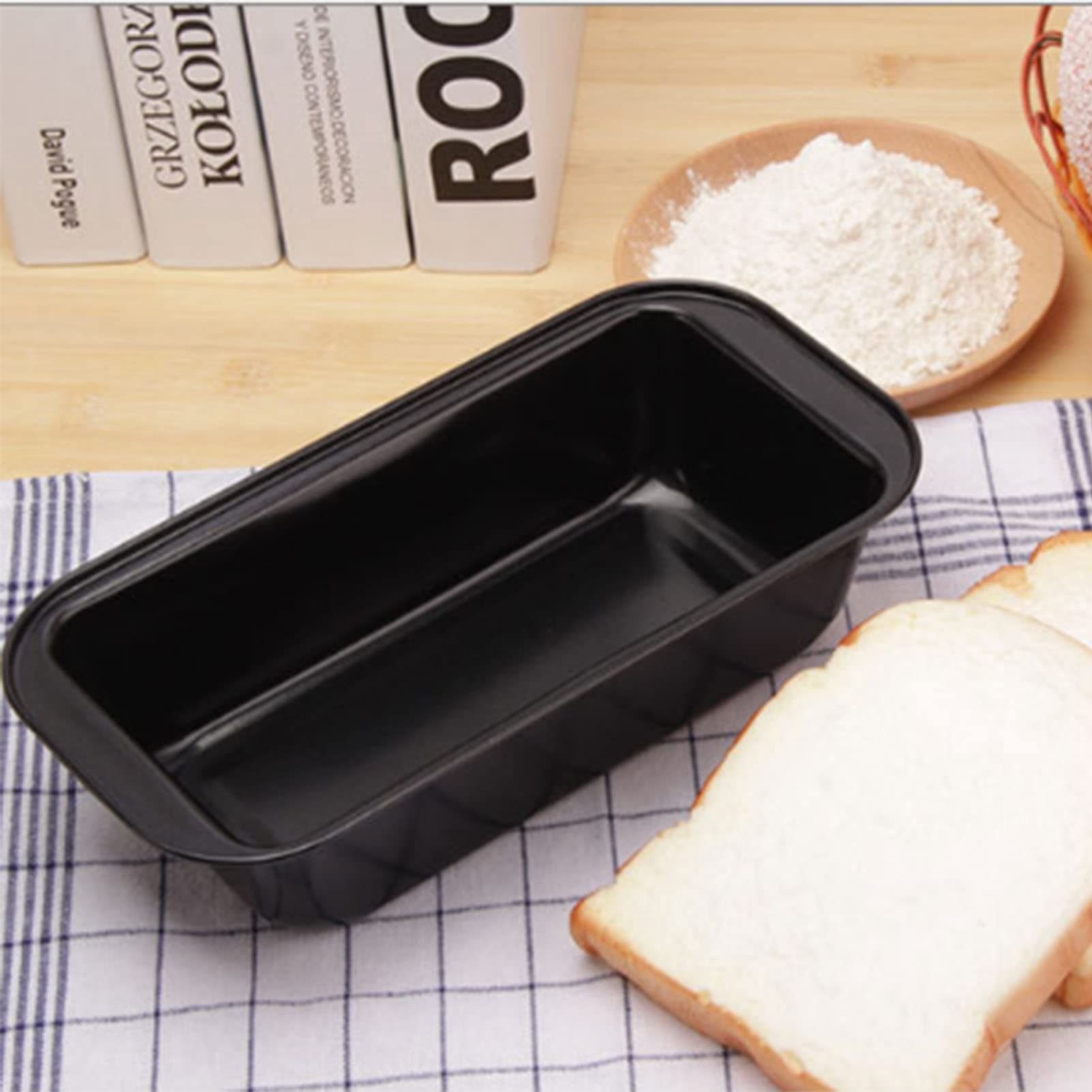 WOHPNLE Rectangular Cake Baking Mold, Nonstick Carbon Steel 3 Piece Bread Loaf Pan Set Premium Carbon Steel Loaf Pans for Cakes Bread Loaves Banana Bread Toast and More