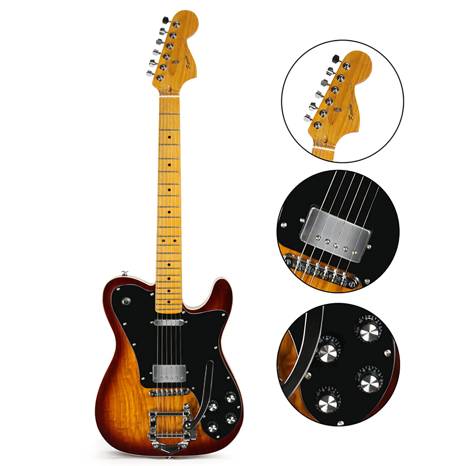 Buy ZUWEI Electric Guitar Full Size Solid Guitar 6 String Telecaster