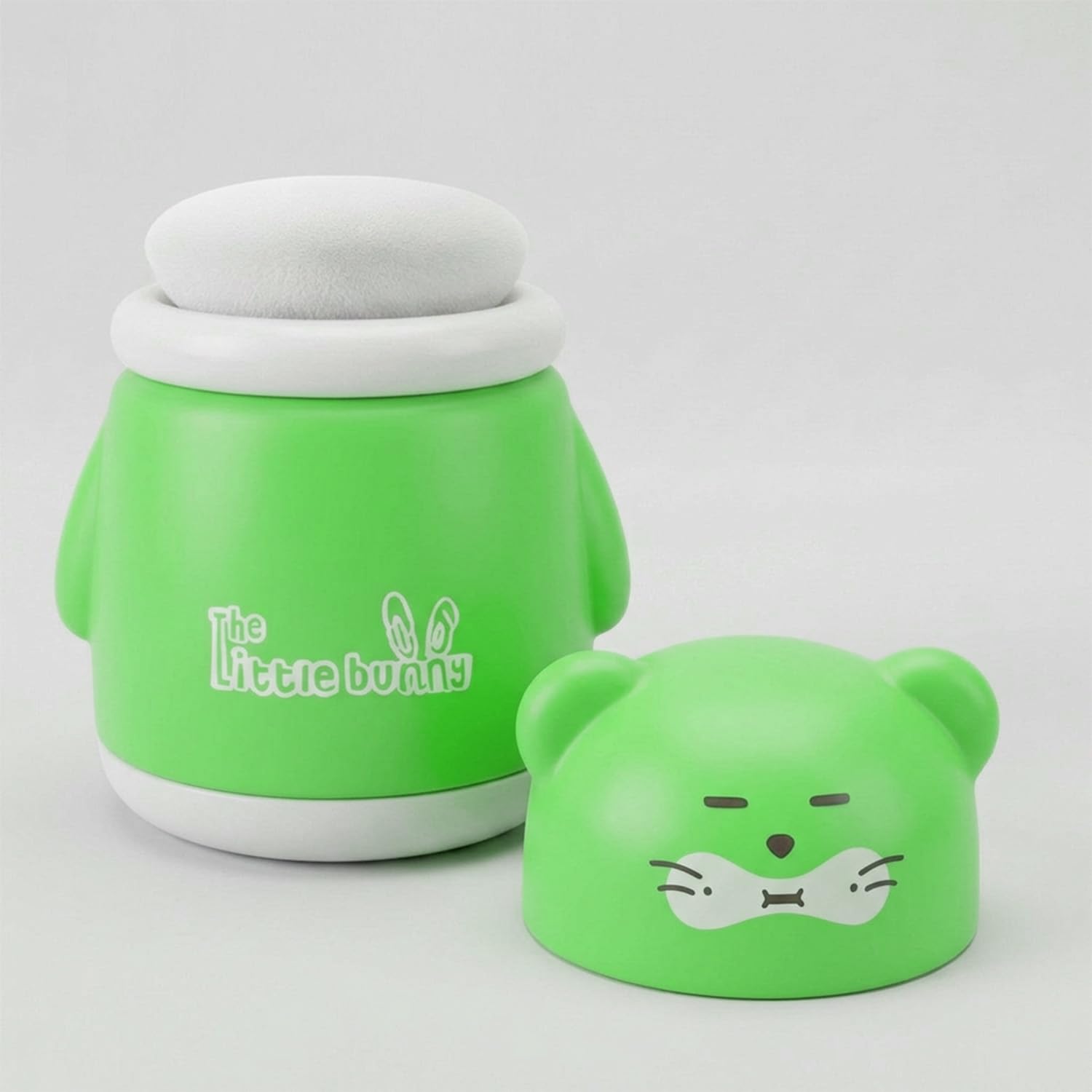 BabyGo Baby Powder Puff | Baby Powder Puff With Box | Powder Puff With Box Holder Container | Powder Puff For Babies | Puff Powder Box | Compact & Travel-Friendly (Green) (Pack Of 1)-image-11