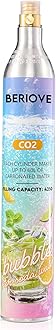 BERIOVE CO2 Cylinder for Soda Maker - 60L Durable CO2 Cartridges for Screw-In Soda Makers Compatible, Exchange Carbonator & Sparkling Water - Carbonates Any Drink with Threaded Cylinders (1PCS)