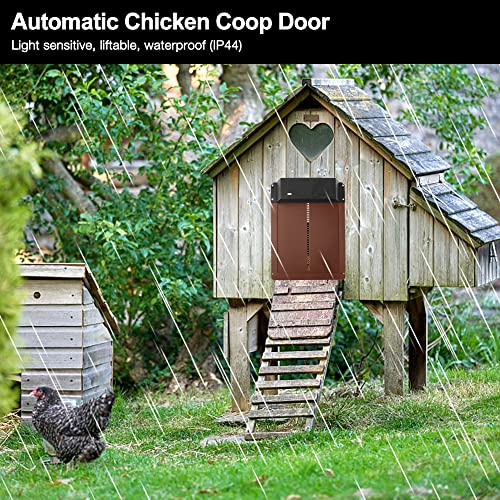 Gobesty Hühnerklappe, Automatisch Hühnertür Mit Lichtsensor, Automatische Hühnerklappe, Türöffner Hühnerstall… – Bild 5