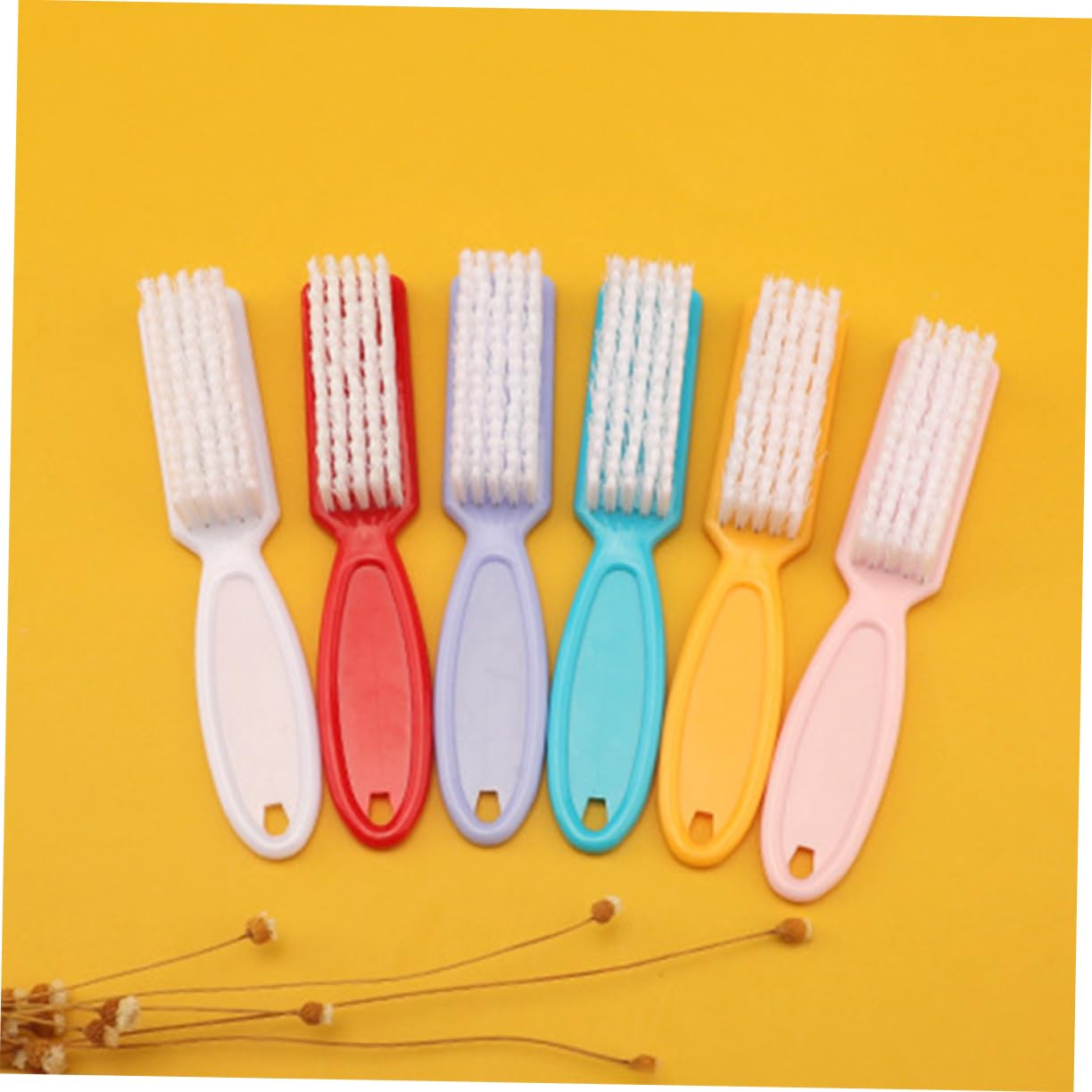 Spazzola per Unghie 24 Pezzi Manico Facile da Impugnare, Setole in Pp per Pulizia Manicure, per Viaggio e Uso in Bagno Colore Casuale