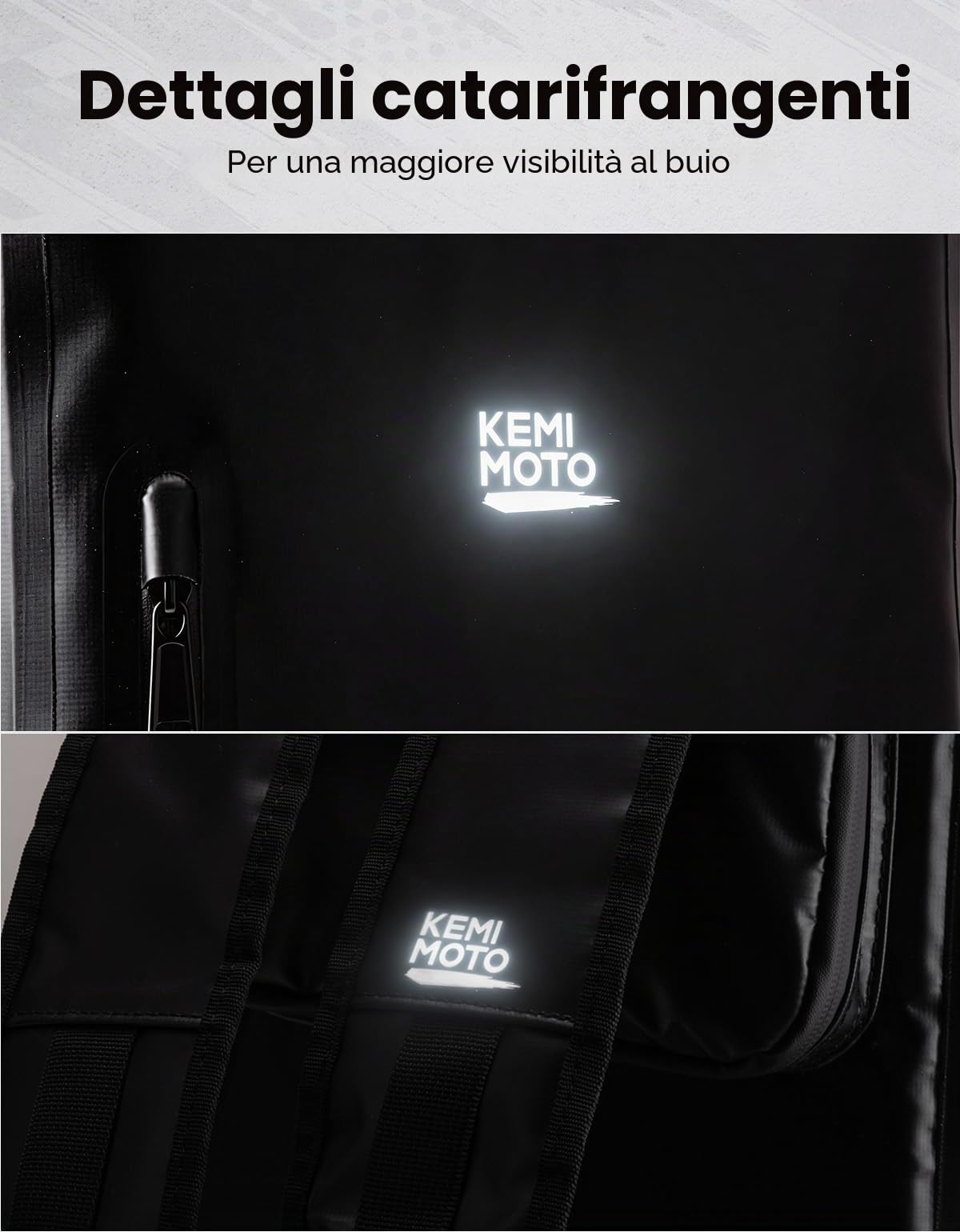KEMIMOTO Borsa da Bicicletta Impermeabile 27 L, Borsa da Portapacchi Posteriore con Scomparto per Laptop, Zaino 3 in 1 Multifunzionale, Utilizzabile come Zaino, Borsa a Tracolla o con Maniglia