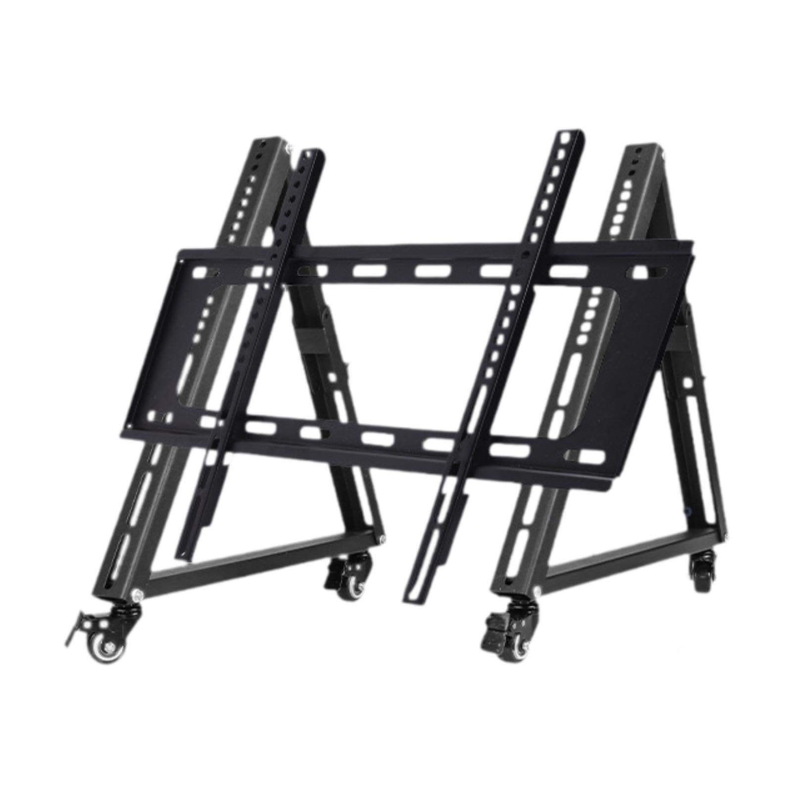 Support TV Roulant réglable avec roulettes Profil Bas pour Une visualisation optimale Support TV Mobile Robuste pour Le Divertissement à Domicile Convient aux écrans Larges Solution d'affichage