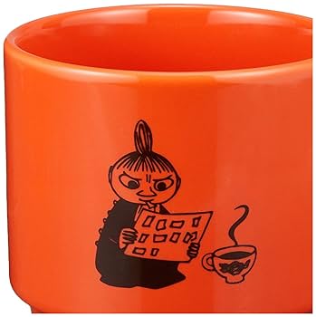 mugimug むぎマグ Moomin MM4302-11 Stacking Mug, Red, Approx. 11.8 fl oz (340