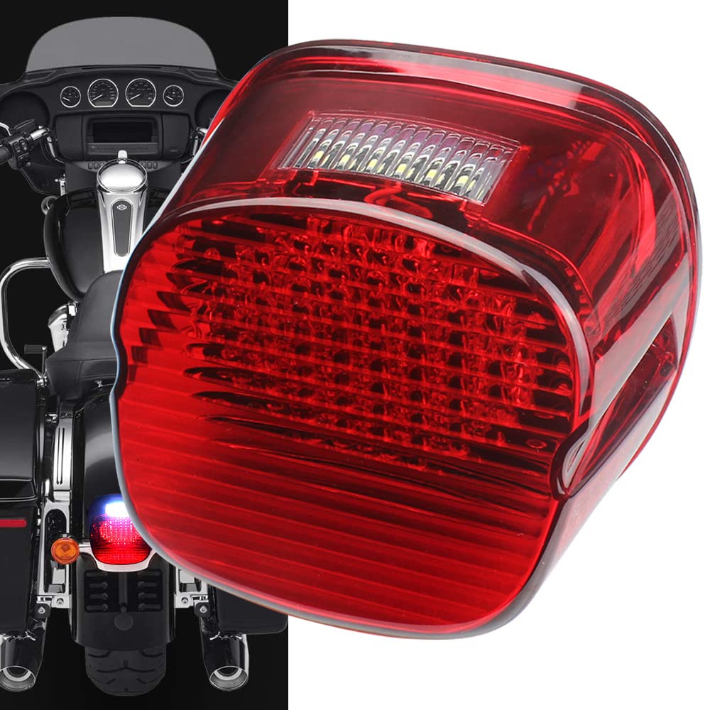 Riloer Luz trasera LED para motocicleta para la mayoría de los modelos Harley Davidson