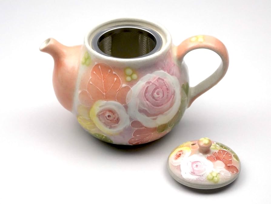 Amazon | 工房ゆずりは 釉彩ローズ プチポット急須 瀬戸焼