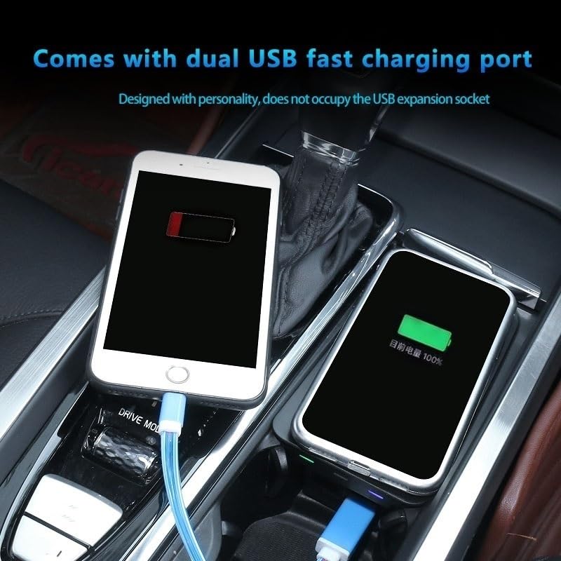 Draadloze Autolader voor Volvo XC90 XC60 S90 S60 V90 V60 2017-2022 Hybrid SPA Accessoires, 15W Snel Opladen Telefoon Oplader Pad met QC3.0 Usb-poort voor iPhone 12/13/13 Pro Draadloze Autolader voor Volvo XC90 XC60 S90 S60 V90 V60 2017-2022 Hybrid SPA Accessoires, 15W Snel Opladen Telefoon Oplader Pad met QC3.0 Usb-poort voor iPhone 12/13/13 Pro