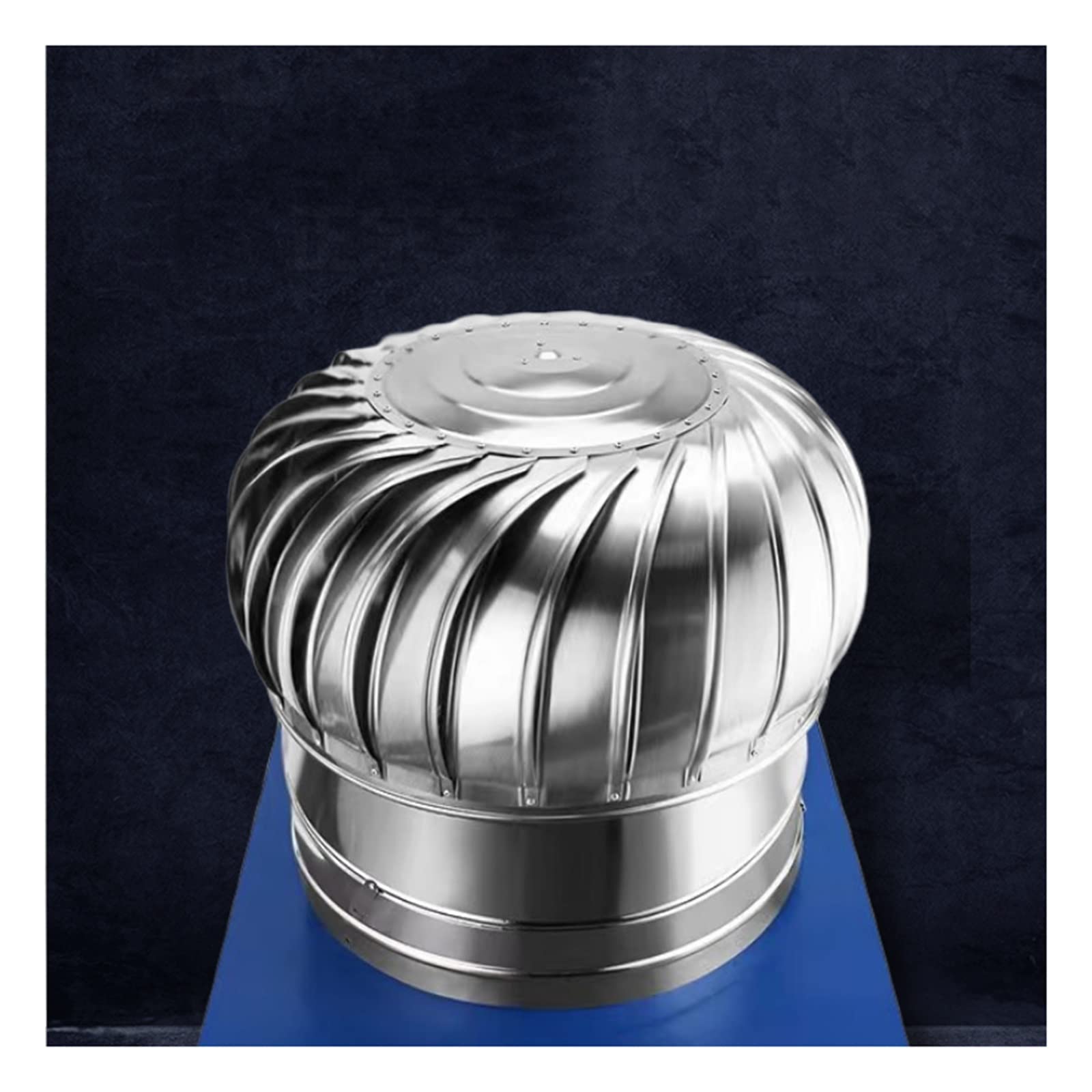 Ventilation Chimney Cowl，Stainless Steel Spinner Anti Downdraught Chimney Cowl With Rotating Cap Ventilation,Rotating Chimney Cowl Cap, Stainless Steel Rotating Chimney ( Size : 110mm/4.33in )