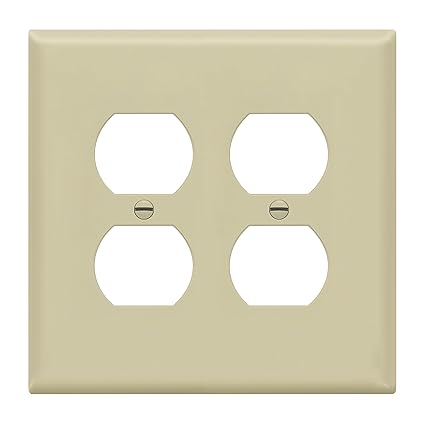 Duplex Receptacle Outlet Wall Plate, Jumbo 2-Gang 4.88