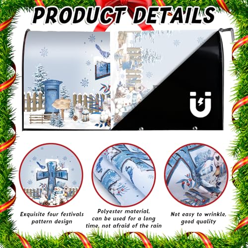 Image of Dispowreath 12 Pcs Christian Seasonal Mailbox Covers Magnetic Standard Size 18 x 21 Inch Spring Easter Summer Patriotic Magnetic Mailbox Covers for Garden Yard Outdoor Decor