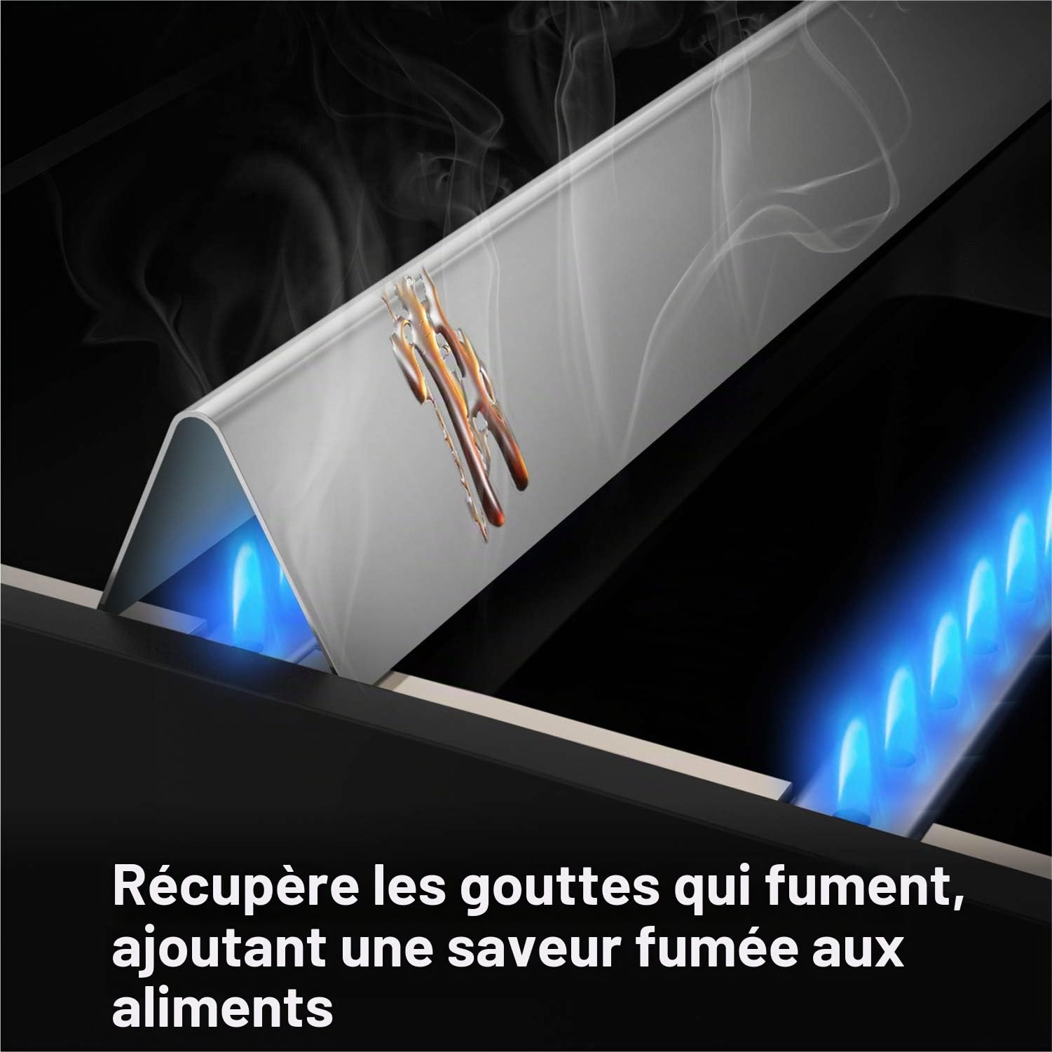 onlyfire 54,6 cm Barres Flavorizer en Acier Inoxydable pour Weber Spirit 500, Spirit E-210 (Contrôle Latéral, Avant 2012), Genesis Silver A, Remplacement pour Weber 7535, 5 Pièces