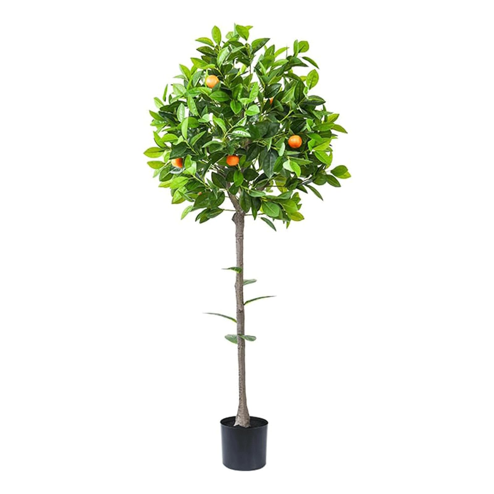 HCZKIUJY Artificial Trees 4.5 Ft Artificial Plant Floor Standing Fake Plant Potted Fruit Orange Tree Faux Plant Evergreen Faux Tree