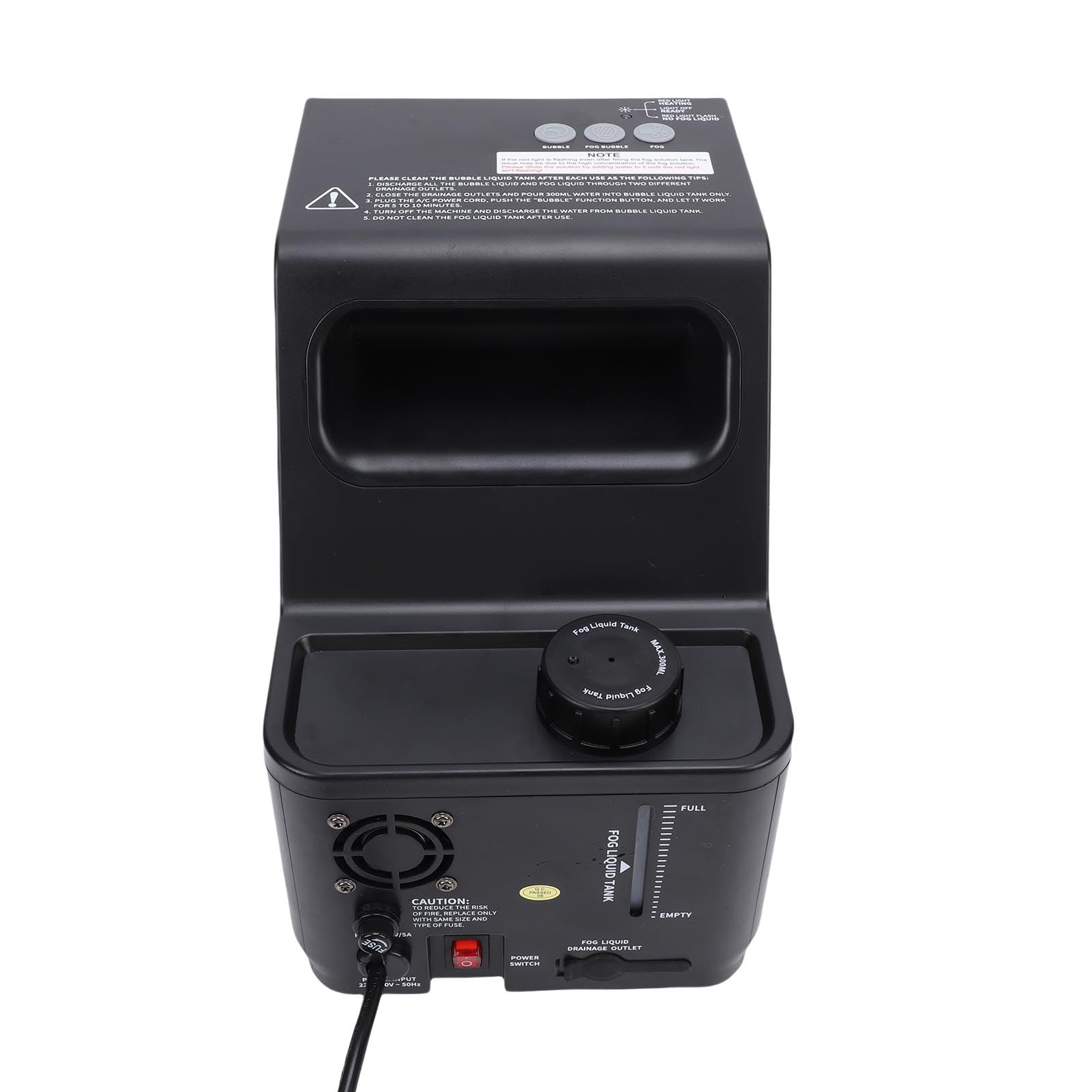 Denash Máquina de Burbujas de Niebla, Máquina de Burbujas y Humo 3 en 1 con Control Remoto, Potente Creador de Efectos de Fiesta para Eventos de Bodas (BLACK)