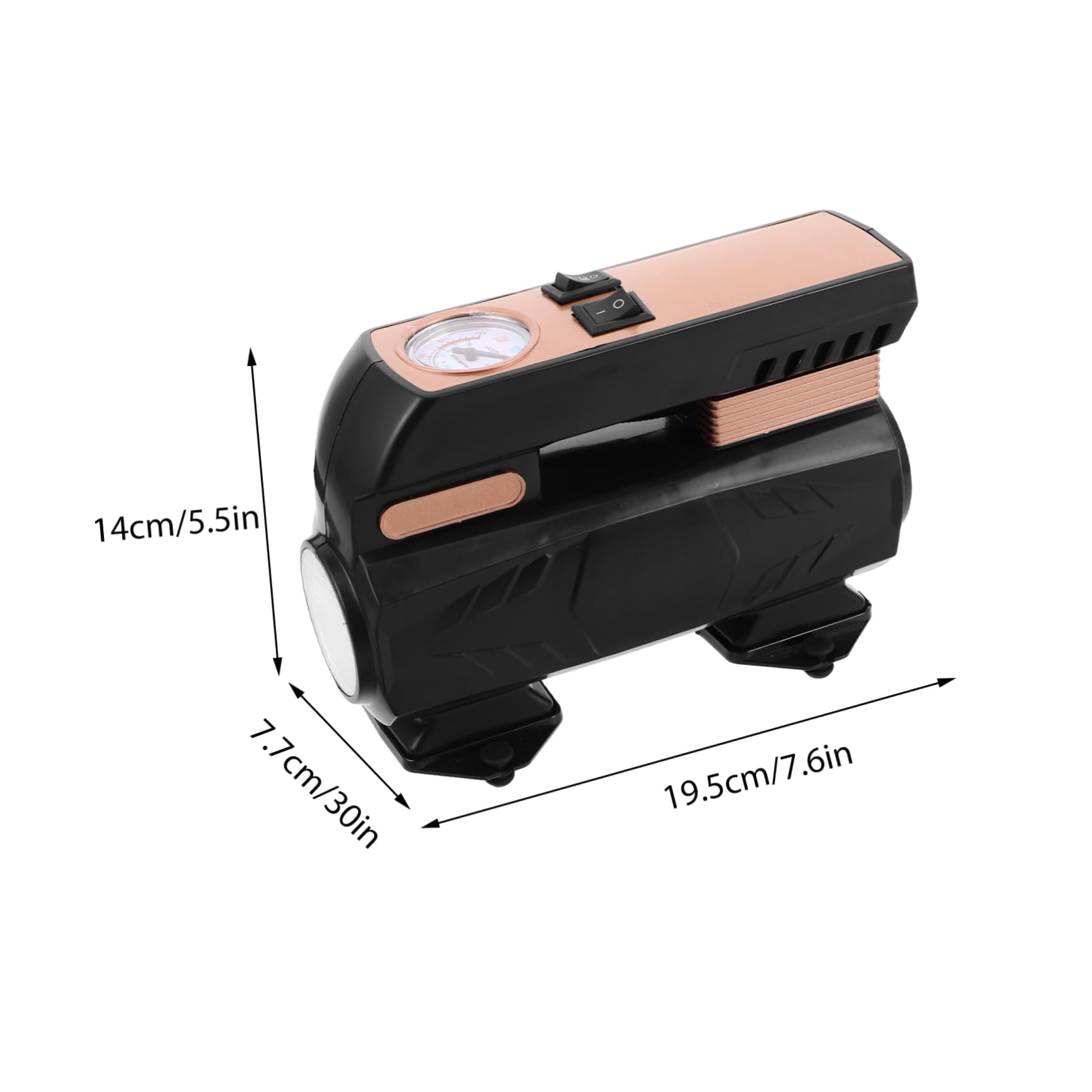 ULTECHNOVO Compresseur à Air Portable 12v pour Voiture, Gonflage Automatique, Usage Polyvalent, pour Vélo et Matelas Gonflables, en Abs, Secours