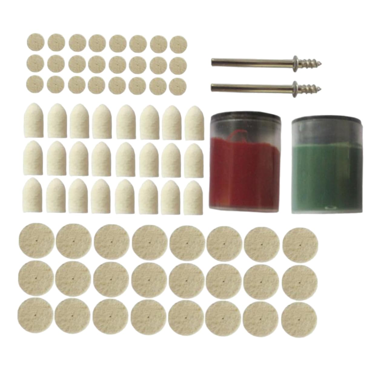 Cabilock Polish Equipment 76pcs Set Wool Felt Buffing Wheel Drill Grinding Wheel for Polishing Tools