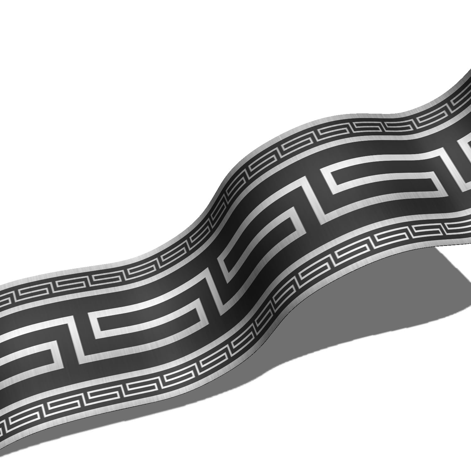 Cenefa adhesiva para baño y cocina que transforma tus azulejos con diseño geométrico negro