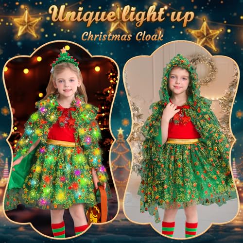 Disfraz de árbol de Navidad para niñas 3–8 años multicolor miniatura 4