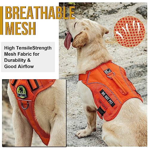 No Pull Tactical Dog Mesh Harness For Medium