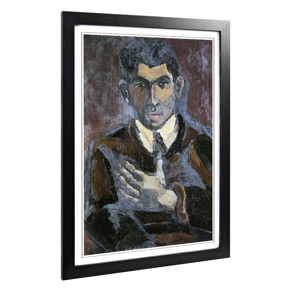 Big Box Art Framed Print of Walter Gramatte Portrait of a Man Design | Wall Art Picture | Home Decor for Kitchen, Living Room, Bedroom, Hallway, Black, A2 / 24.5x18 Inch / 62x45cm