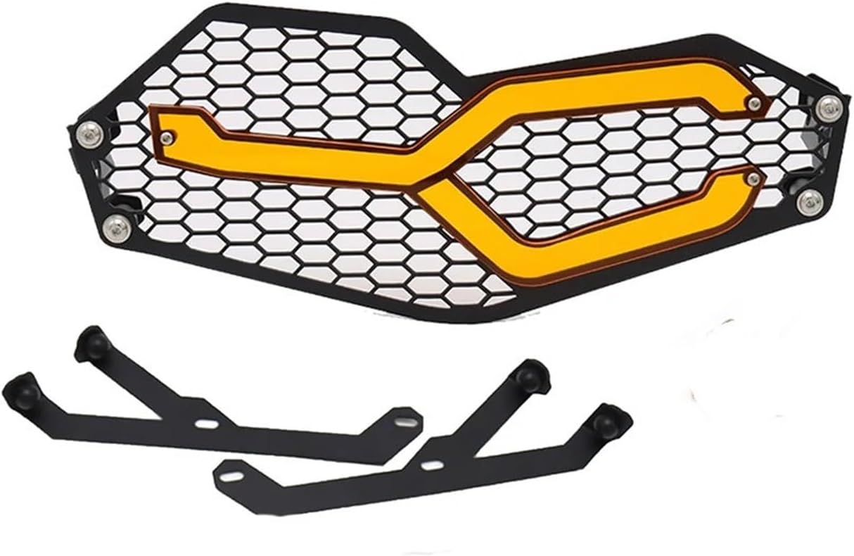 Motorcycle Headlight Protector Cover Motorcycle Headlight Cover Grille Guard Protection For B&MW For F900GS For ADV For GSA900 For A&dventure 2024 2023 Headlight Protector Grille(Orange)