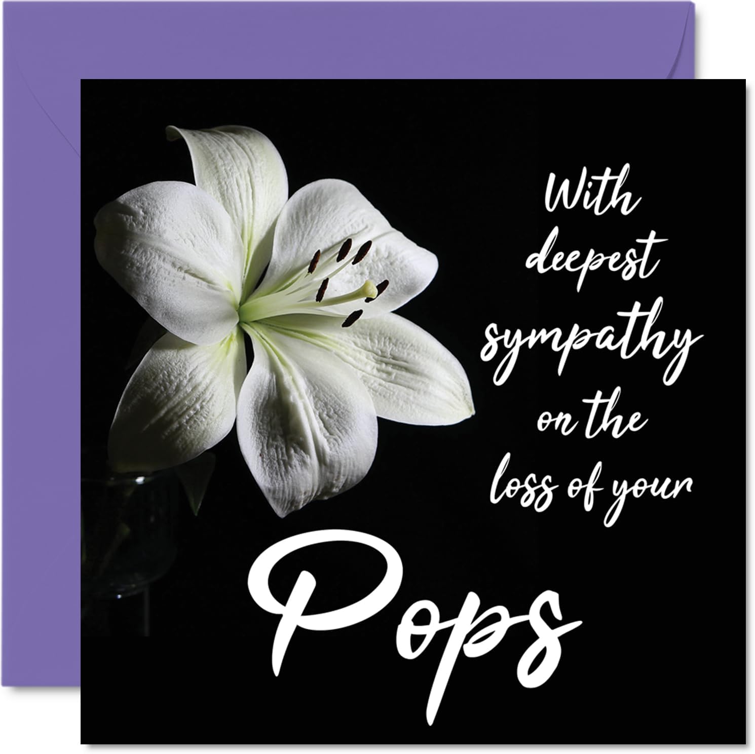 Sympathy Cards - With Deepest Sympathy On The Loss Of Your Best Friend Card - Sorry Mourning Bereavement Cards for Adults, 145mm Condolences Thinking of You Card, Flowers Sympathy Greeting Cards