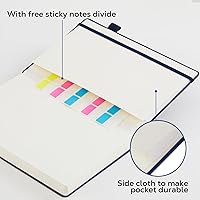 Vista 5 de Hardcover Lined Notebook Journal for Writing, 320 Pages Leather Thick College Ruled Notebook Journal with 100GSM Paper, A5 (5.7'' X 8.4'') Daily