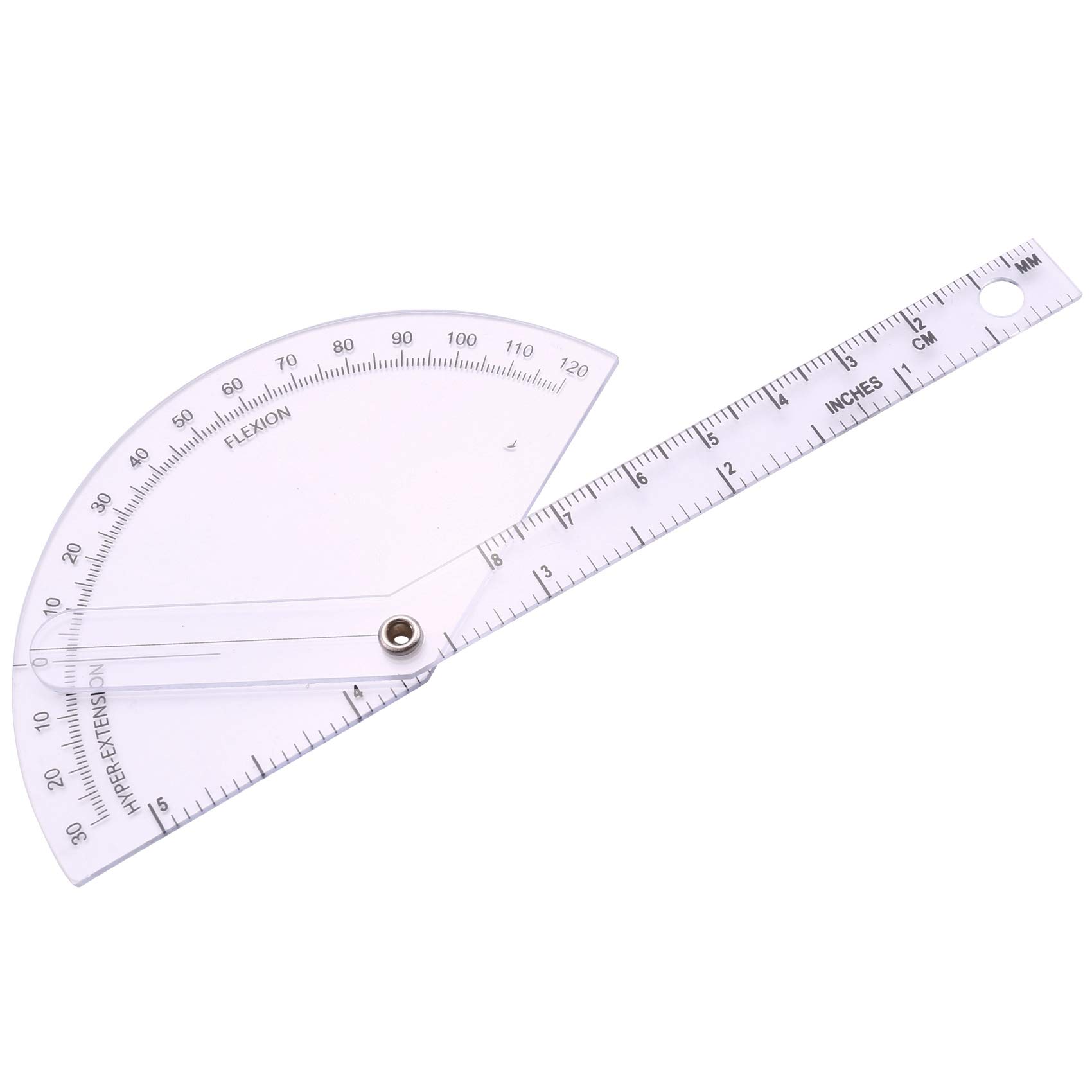 6-teiliges Wirbelsäulen- & Finger-Goniometer-Set – 180/360 Grad Winkelmesser, Multifunktionales Messwerkzeug