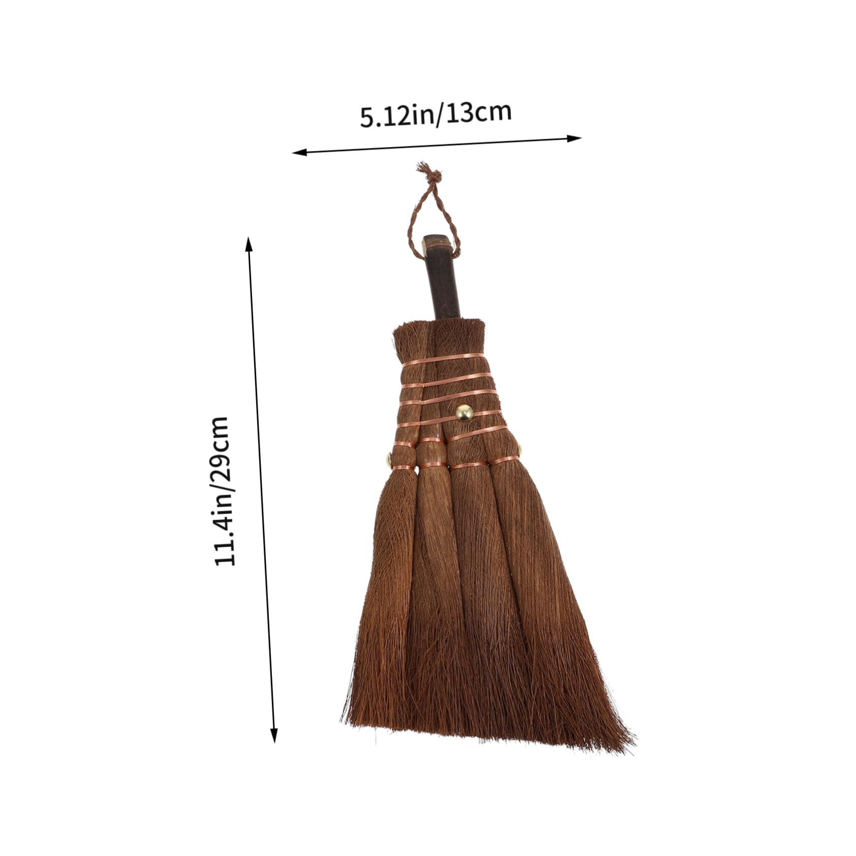IWOWHERO 1Pc Mini Cleaning Broom Tool for Household Use Light Brown Manual Palm Broom for Efficient Desktop Cleaning Compact for