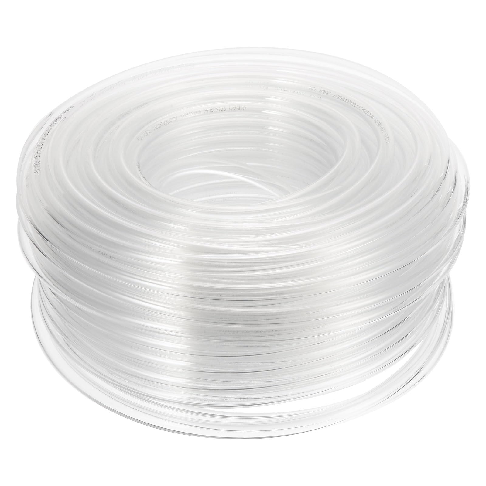 Rebower Pneumatic Tubing Pipe,14mm x 10mm Clear PU Polyurethane Tube,187FT 57M,PU Air Line Tubing Hose Tubes for Air Compressor,Fluid Transfer,Air Brake