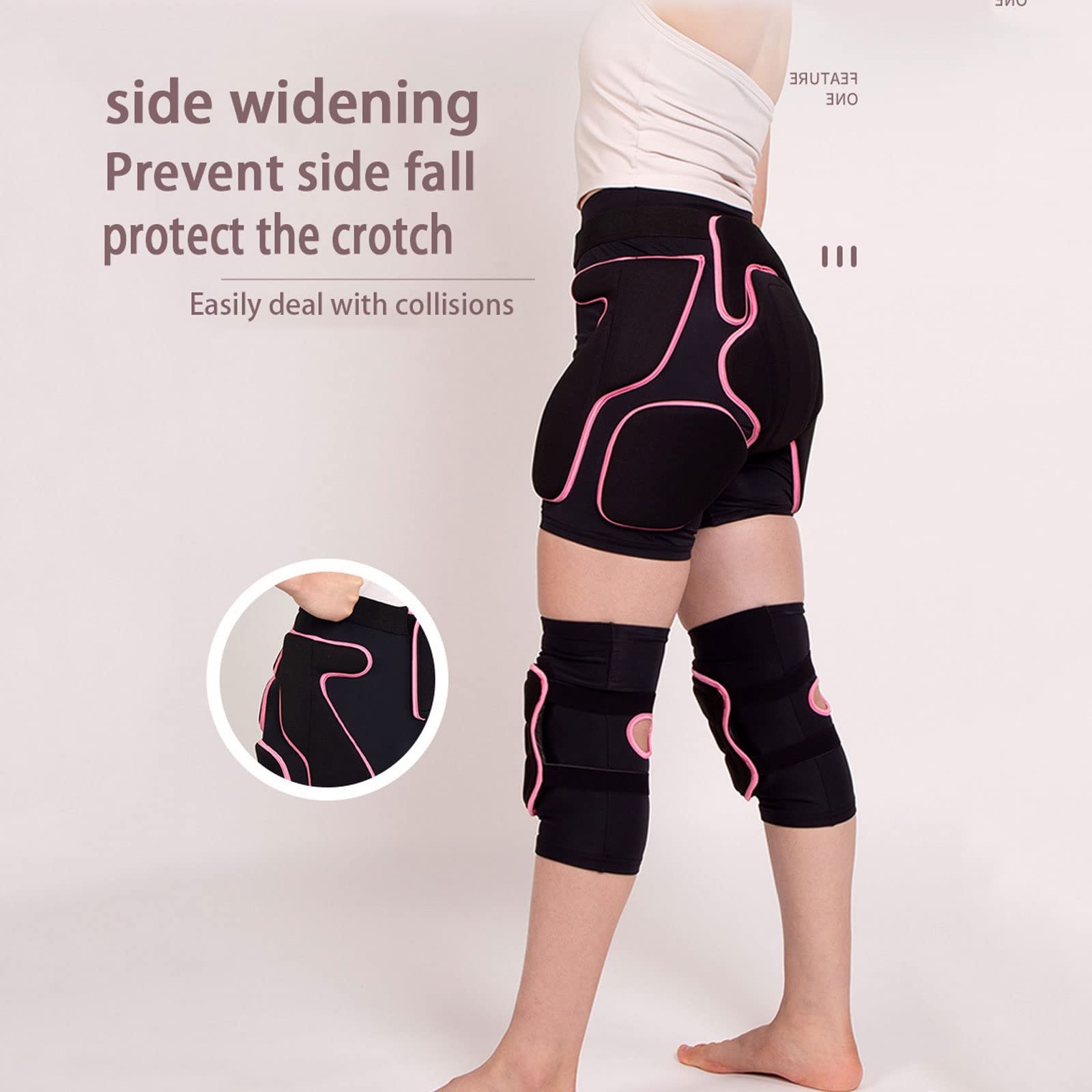 LTTL Shorts De Skateboard Protection pour Homme, Pantalon Rembourré De Moto pour Sports De Plein Air, Short De Protection des Hanches, Matériel De Cyclisme, Coussinets De Hanche