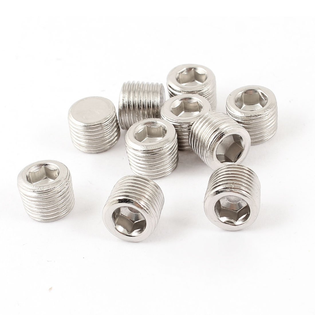 Uxcell Men's Sourcingmap 1/8Pt Thread Pneumatic Pipe Hex Head Cap Fuel Fitting 10 Pcs